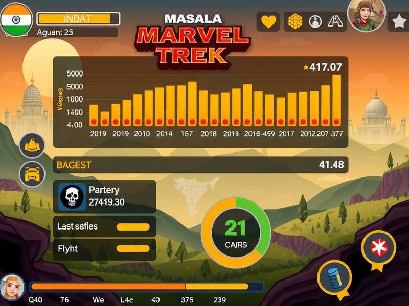 Masala Marvel Trek user statistics graph